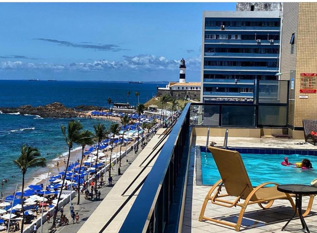 Belissimo Flat Direto Na Praia Da Barra - Flat Beira Mar No Circuito Do Carnaval Salwador Zewnętrze zdjęcie